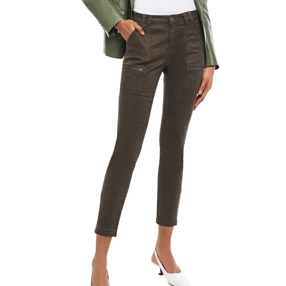 Joie Park Skinny Jeans | cropped leopard-print cotton-blend twill skinny pants